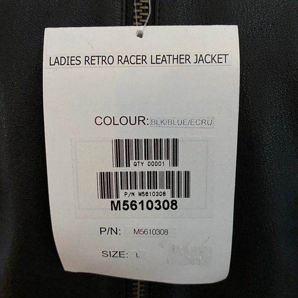 Ladies Triumph Racer/Moto Leather Jacket Size L NWT - Picture 4 of 4